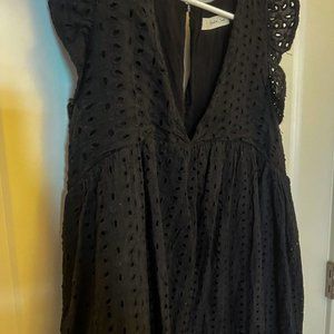 Black babydoll romper